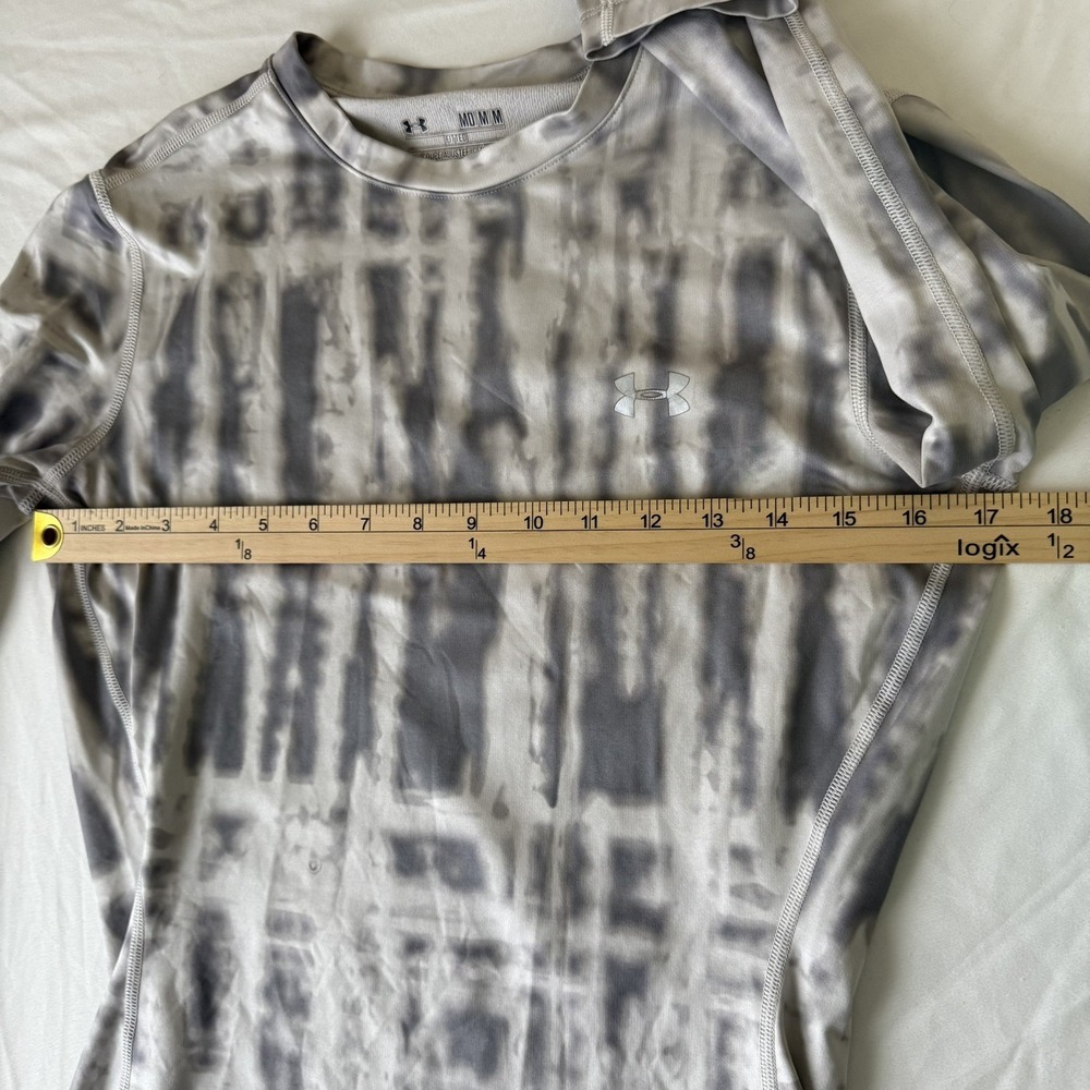 Under Armour Pullover Womens M Fitted Gray Tie Dye Coldgear Performance Stretch - Picture 5 of 8